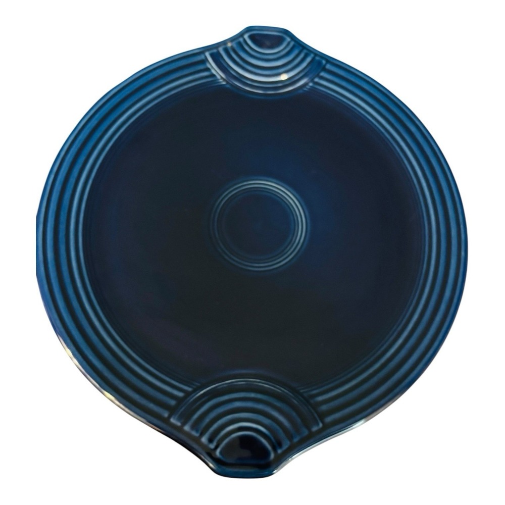 Fiesta Sapphire Blue Art Deco platter‎ cake plate